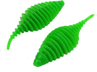 FTM Omura Baits Pongo Gummiköder 6.5cm Neongrün Knoblauch