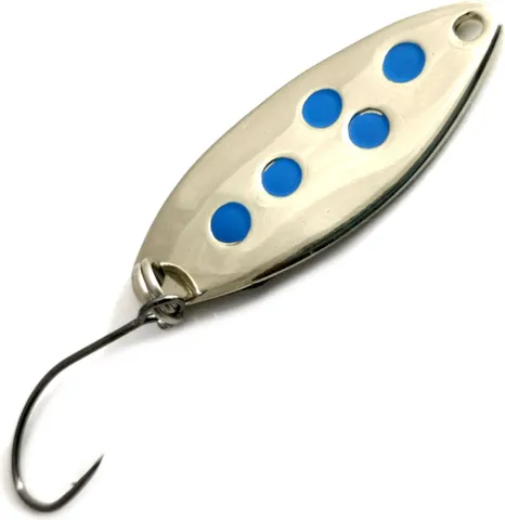 Troutwerk Spoon 3.3cm 2.5g Silver-Coloured/Blue Dots