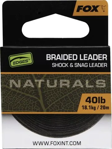 Fox Edges Naturals Braided Leader 20m 18.1kg Dyneema