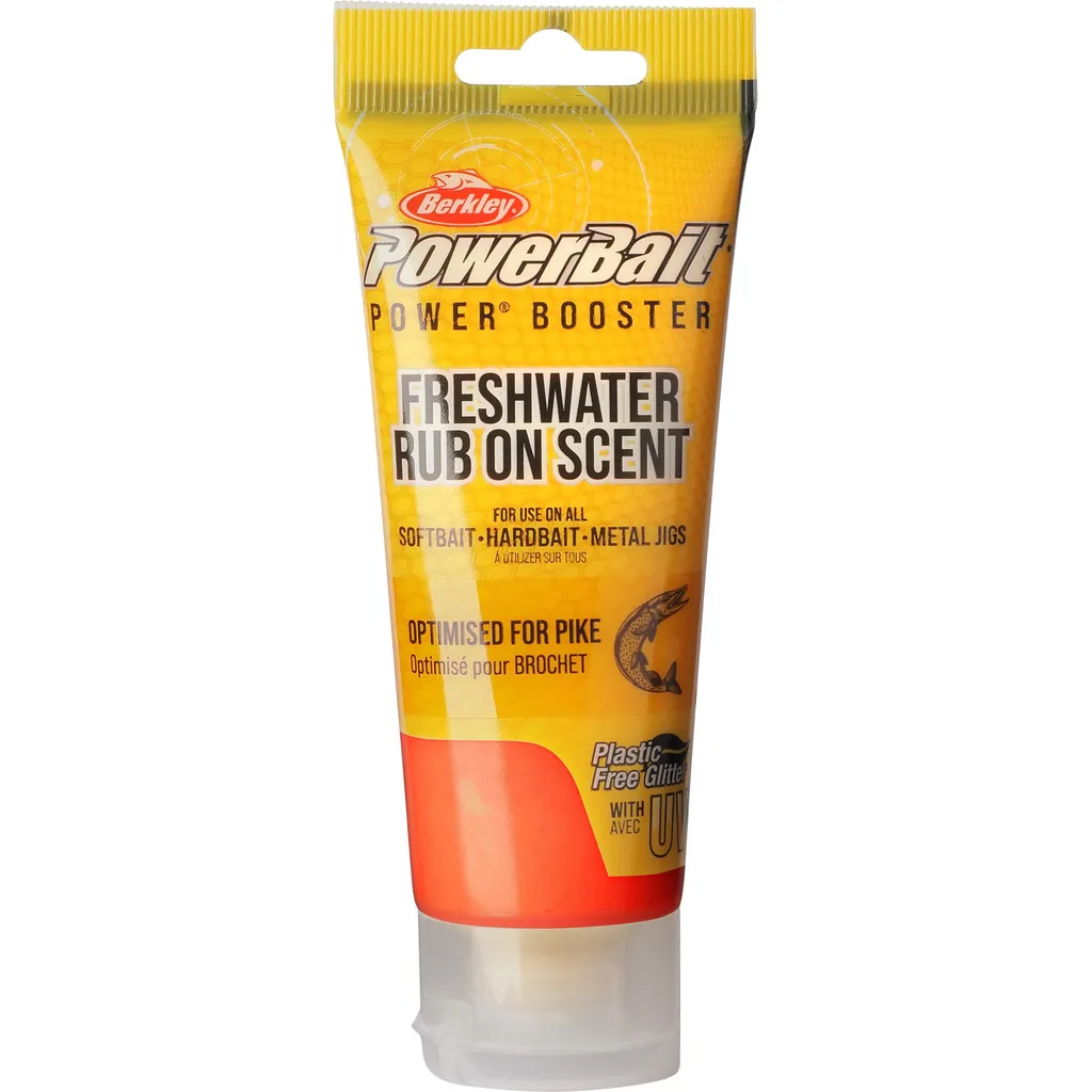 Berkley PowerBait Gel Hecht Fischöl Orange Gold Flake