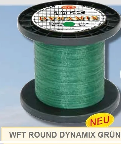 WFT Round Dynamix 300m Braided Line 0.10mm 10kg Green