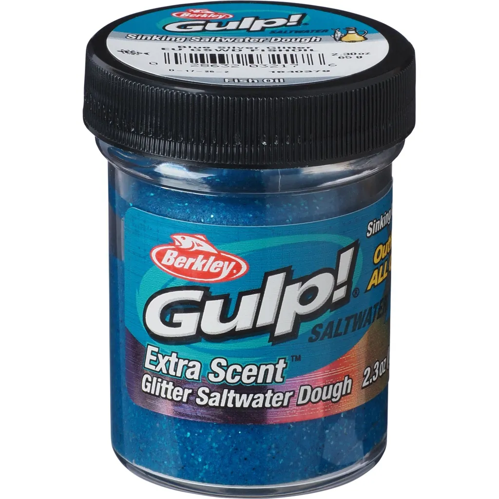 Berkley Gulp!® Dough 65g Fish Oil Blue Silver Glitter