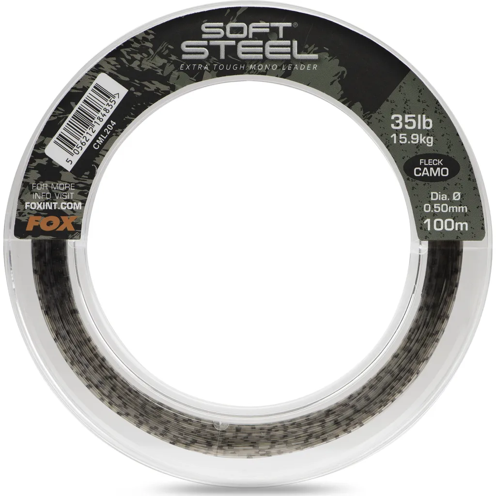 Fox Soft Steel Fleck Camo Leader 15.9kg 0.50mm