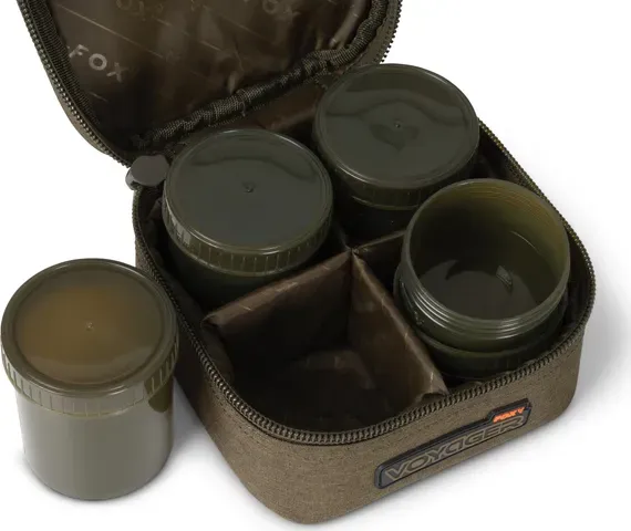 Fox Voyager 6 Pot Hookbait Case 17x17x10cm Water Resistant