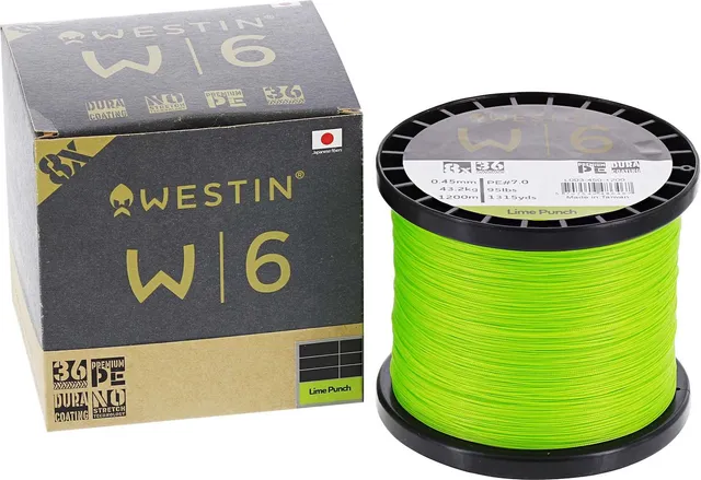 Westin W6 8 Geflochtene Schnur 0.1mm 3.8kg 135m Lime Punch