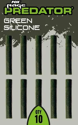 Fox Rage Predator Rig-Zubehör 10pcs Green Silicone Sleeves