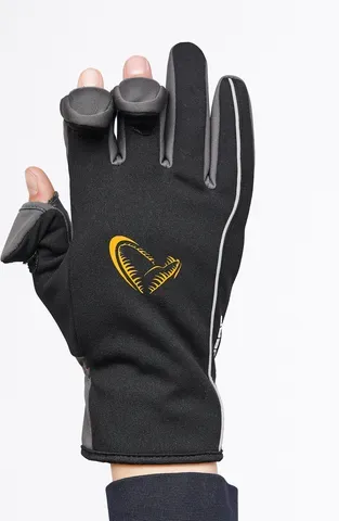 Savage Gear Softshell Winter Gloves L Partial 45% polyester / 45% nylon / 10% elastane Fishing