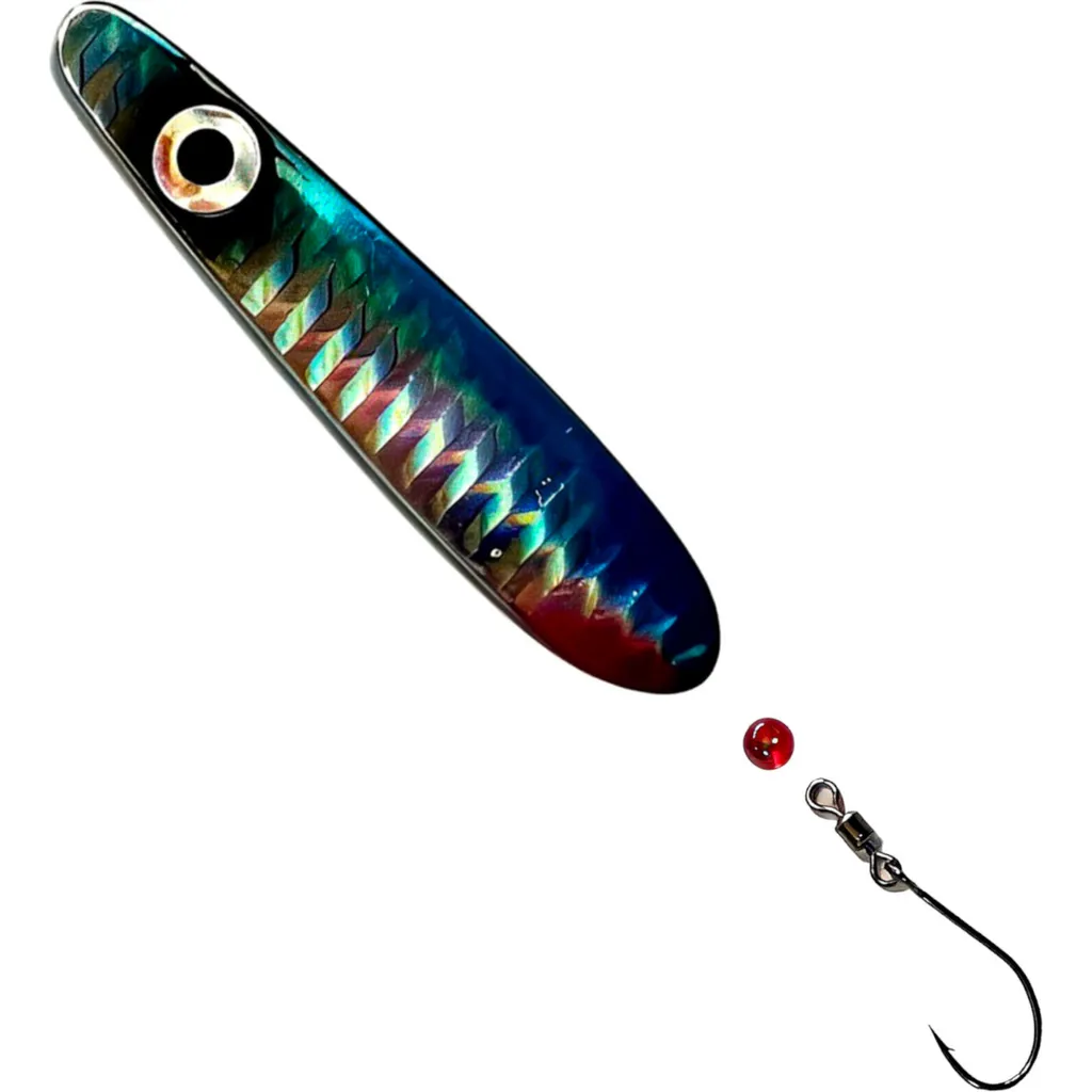 Troutwerk 15g Inline Blinker - Meerforellenblinker Schwarz/Blau/Holo