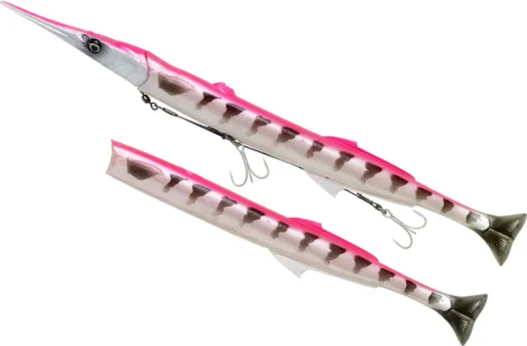 Savage Gear Salt Line Thru Needle Fish Pulse Tail Sea Fishing Lures 30cm 66g Pink Barracuda