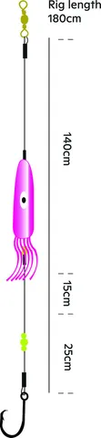 Kinetic Sabiki Vorfach #12/0 180cm UV Squid