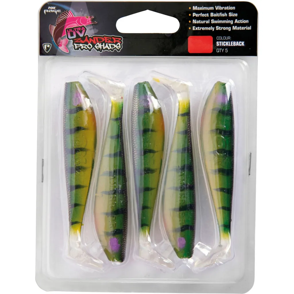 Fox Rage Zander Pro Ultra UV Gummifische 12cm 5Stk Stickleback