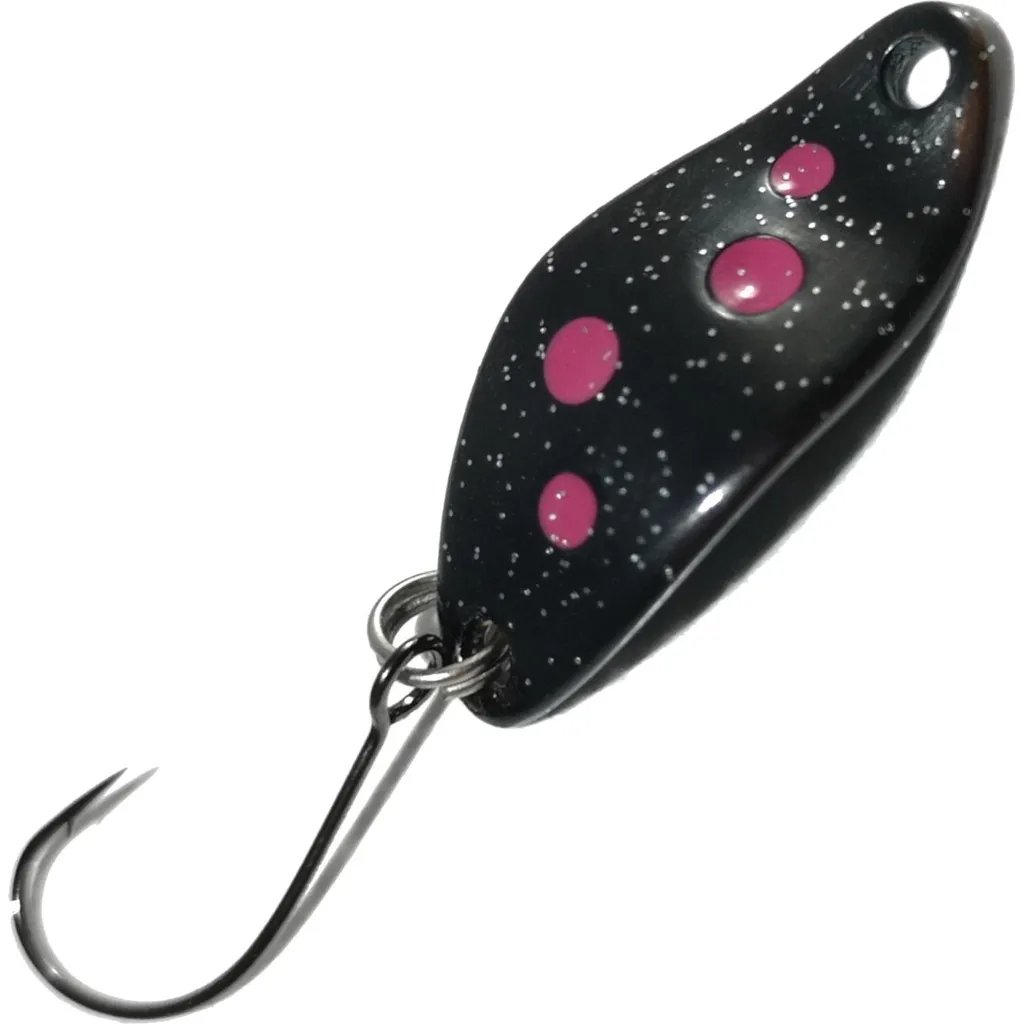 Troutwerk Spoon 1.5g 2.3cm Schwarz Pinke Punkte