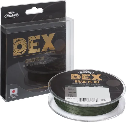Berkley DEX x8 0.04mm 300m 4.1kg Moss Green
