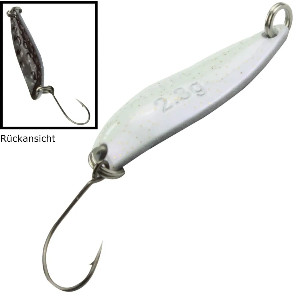 FTM Spoon Crator Forellenblinker 2,3g Weiß Braun