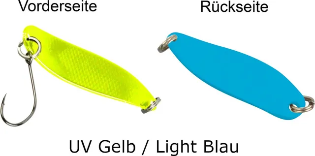 FTM Spoon Hammer 3.3cm 2.4g UV Gelb/Hellblau