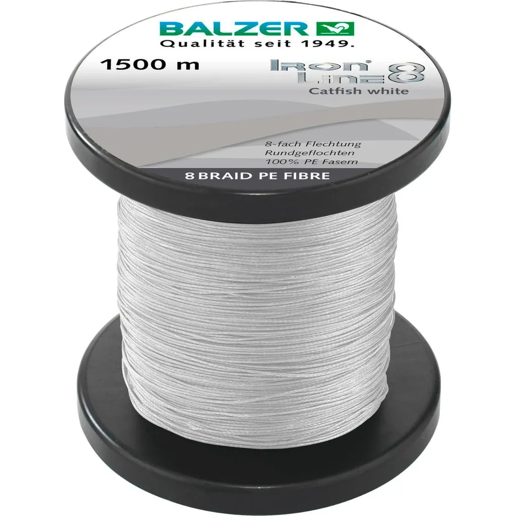 Balzer Iron Line 8 Catfish Geflochtene Angelschnur 0.5mm 51.3kg Weiß