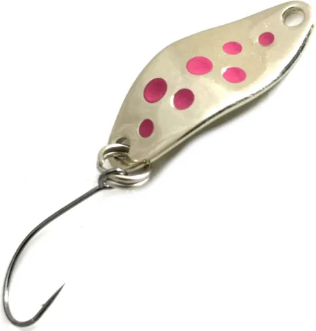 Troutwerk Spoon 2.3cm 1.5g Silver/Pink Dots