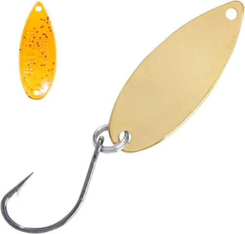 Balzer Metallica Catcher Blinker 2.5cm 2g Goldfarben-Orange-Glitter