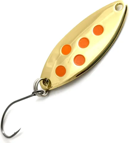Troutwerk Spoon 3.3cm 2.5g Gold-Coloured/Orange Dots