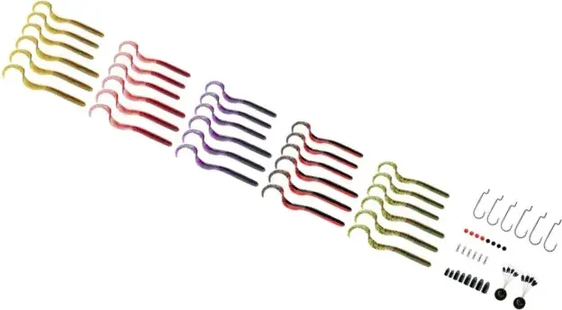 Savage Gear Rib Worm Kit 60pc Worm