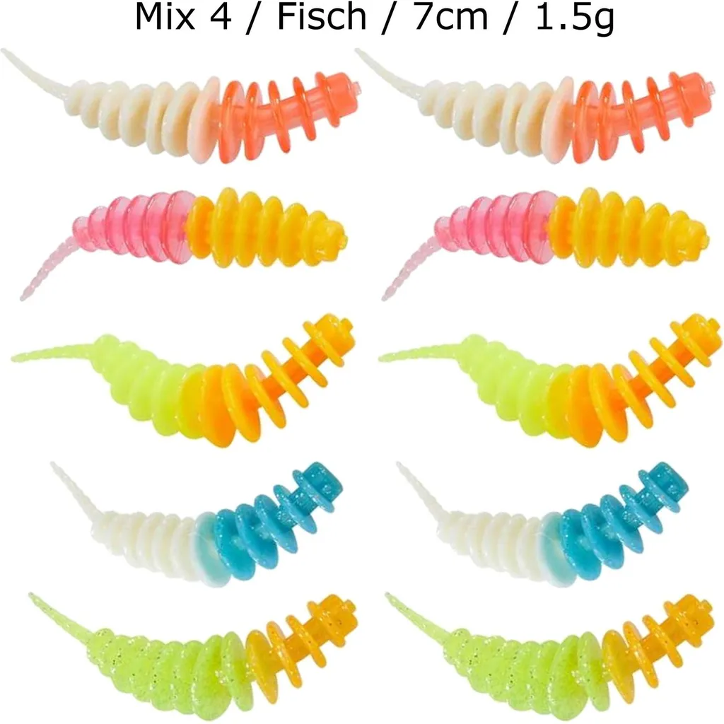 Balzer Trout Collector Softbaits 7cm 1.5g Mix 4 Fisch