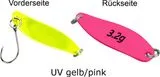 FTM Spoon Hammer Spoon 3.2g Tumbling UV Yellow/Pink