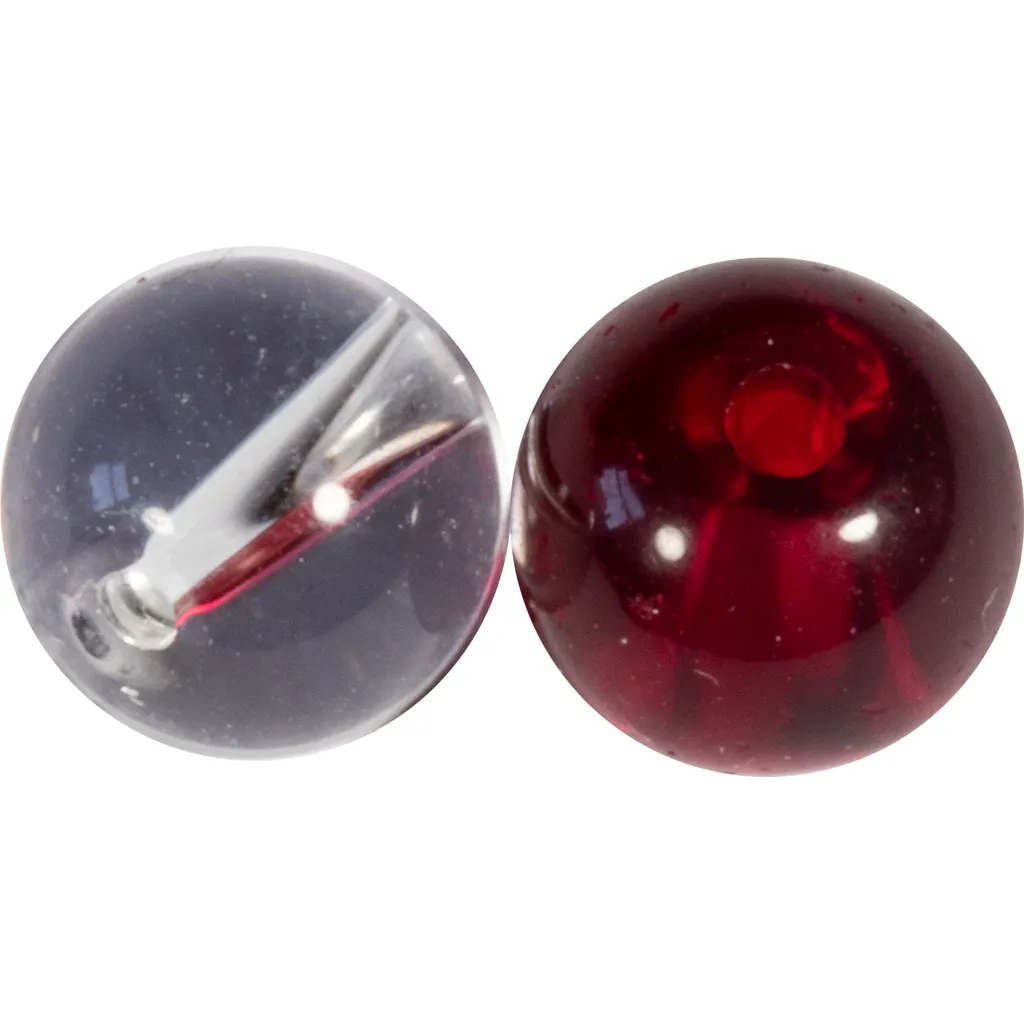 Fox Rage Strike Point Clear and Red Glass Beads Texas- & Carolina-Zubehör 6mm