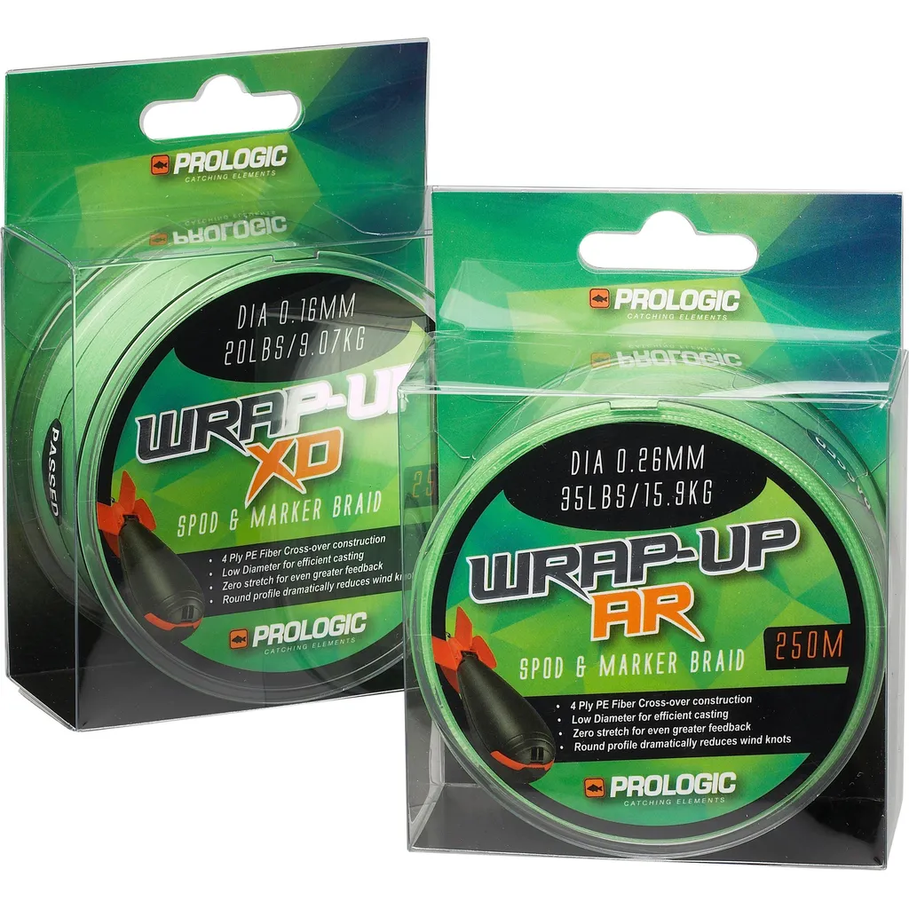 Prologic Wrap-Up Geflochtene Schnur 0.16mm 9.07kg 250m