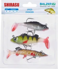 Balzer Shirasu Zielfisch-Set Zander 8cm 8/16/19g