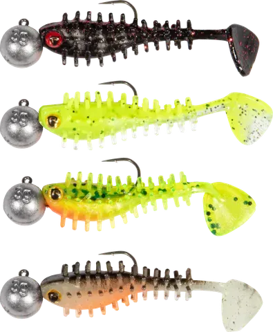 Fox Rage Micro Spikey Fry Mixed UV Colour Pack 4cm 3g 2pc Soft Bait