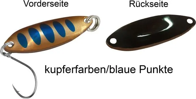 FTM Tango Spoon 1.8g Kupferfarben/Blaue Punkte
