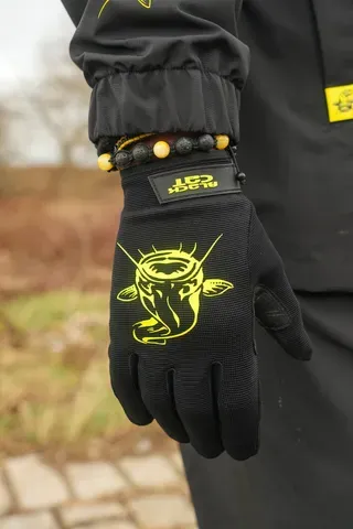 Black Cat Cat Gripper Gloves L