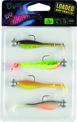 Fox Rage Mini Fry Weiche Köder 5g 7cm Mixed UV Colour 1/0