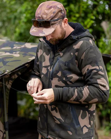 Fox Camo Full Zip Prem Sherpa Hoodie 2XL