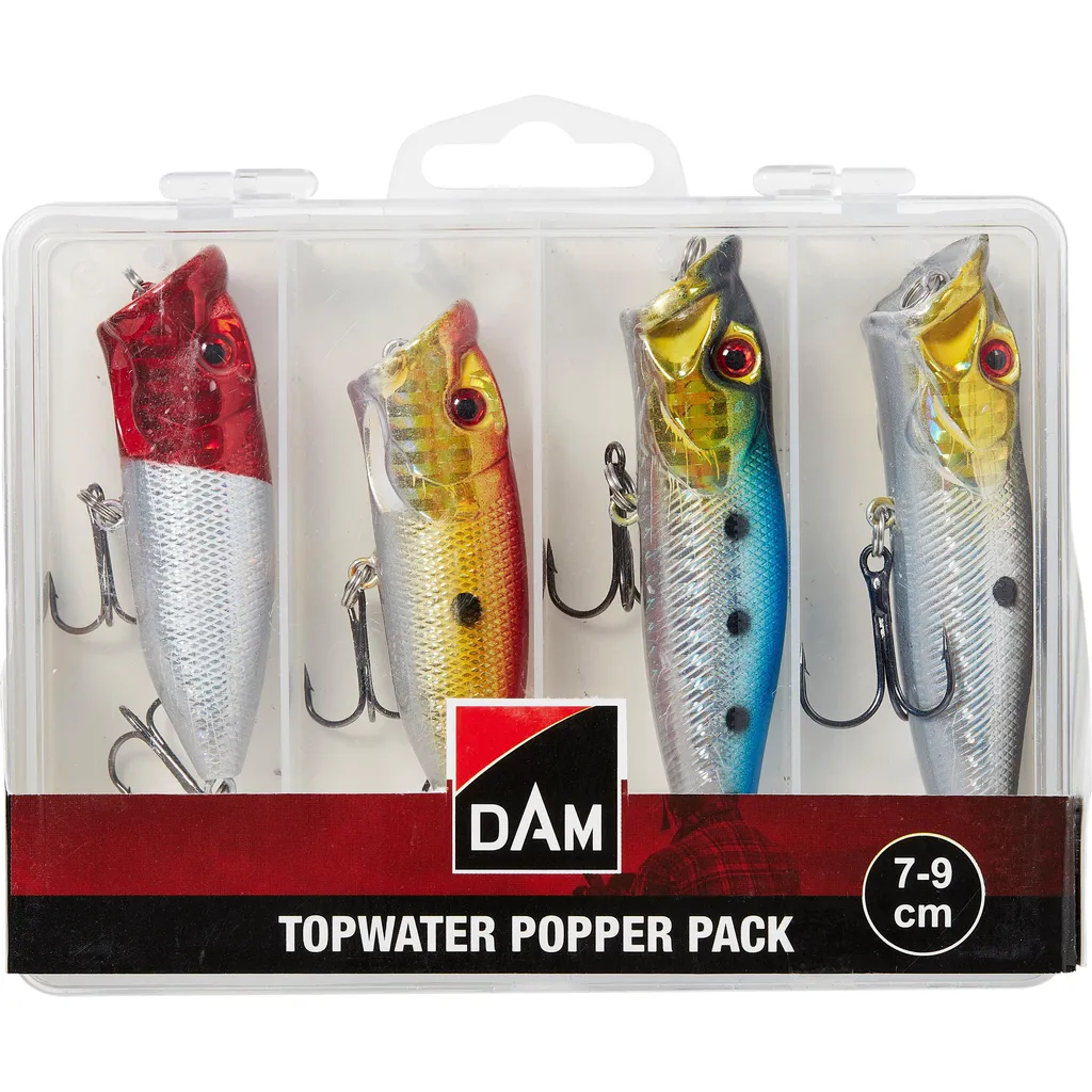 DAM Topwater Popper Pack Topwater 7-9cm 11-13g Assorted