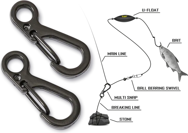 Black Cat Multi Snap 2pcs Aluminium Alloy