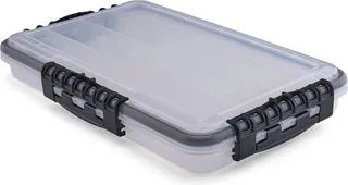 Plano Waterproof 3700 StowAway Tacklebox 35.6cm Adjustable Dividers Cam Locks Plastic