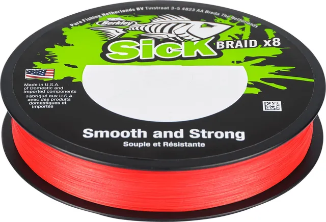 Berkley Sick Braid Braided Lines 0.12mm 11.2kg Red