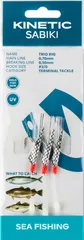 Kinetic Sabiki Trio Vorfachsysteme 240 115cm #2/0 White Flash