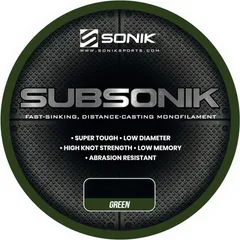 Sonik Subsonik Monofilament Line 0.31mm 6.8kg Green