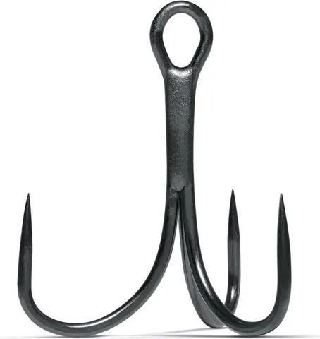 VMC 7552 Hypercut Light Treble Hook Haken 16 0.67g 8pcs Black Nickel