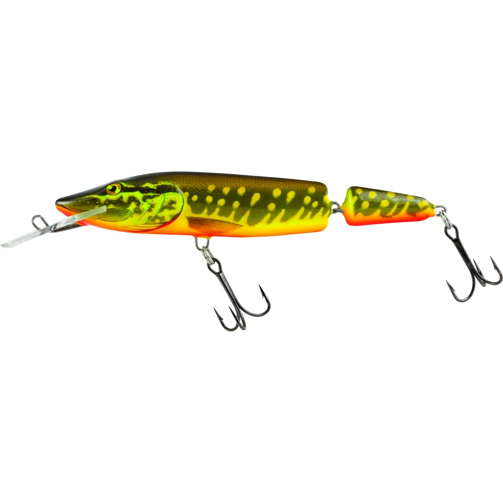 Salmo Pike Jointed Deep Runner Floating Wobbler 24g Hot Pike