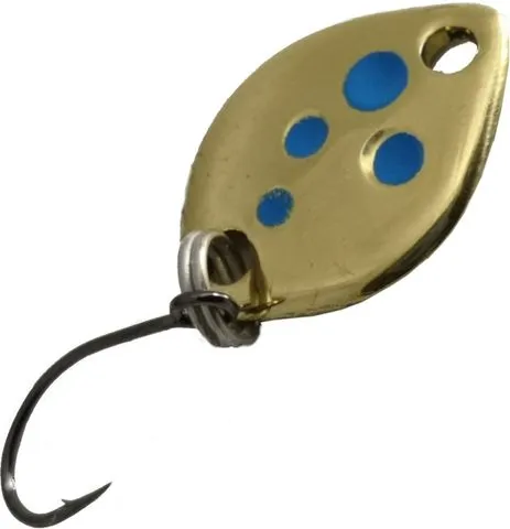 Troutwerk Spoon 0.8g 1.2cm Gold/Blue Dots