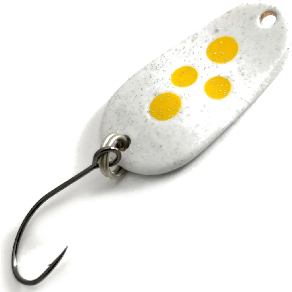 Troutwerk Spoon Blinker Weiß Gelbe Punkte