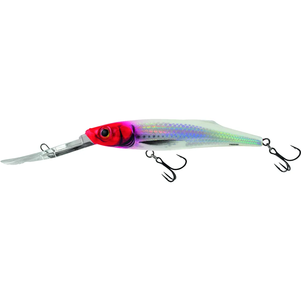 Salmo Freediver Super Deep Runner Floating Wobbler 7cm 8g Holographic Red Head
