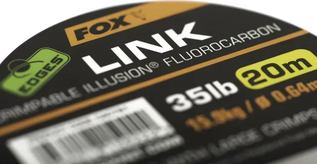 Fox Edges Link Crimpable Illusion Fluorocarbon 0.64mm 15.9kg 20m Transparent