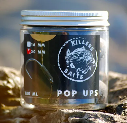 Carp Killers Pop Up Boilies Black Hash 16mm