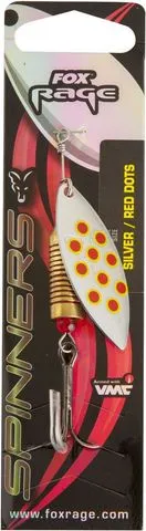 Fox Rage Blade Leaf Spinner 11.7g Silver Red Dots