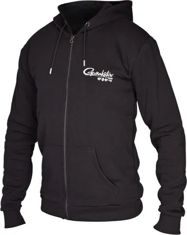 Gamakatsu Hoodie Classic Jp Zipped Black 100% Cotton
