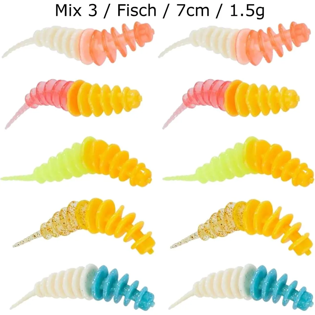 Balzer Trout Collector Softbaits 7cm 1.5g Mix 3 Fisch
